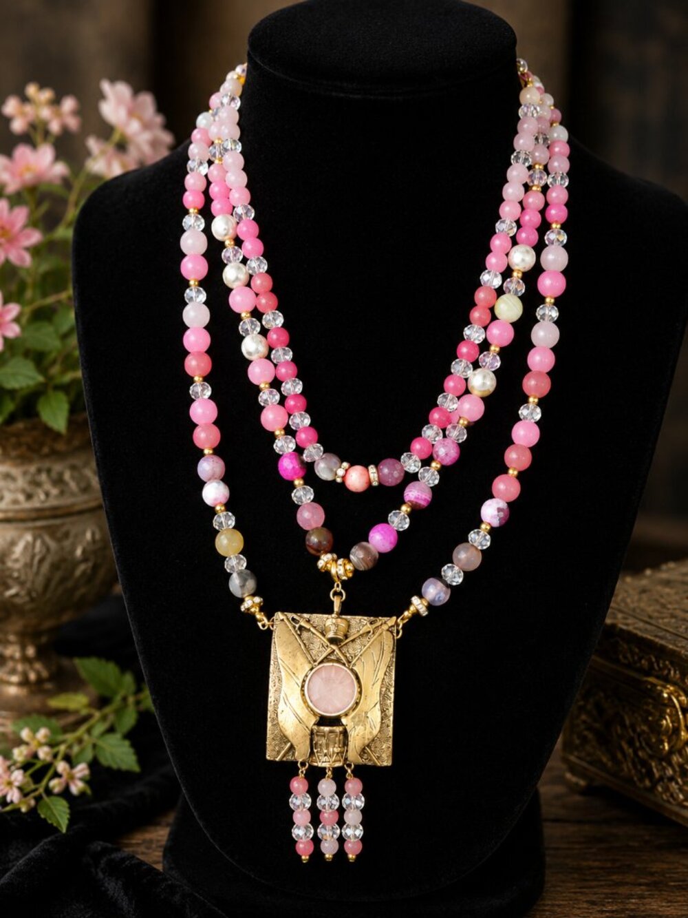 Designer Dyed Agate Timepiece Jewelry 5 Piece Set - Picture 2 of 7